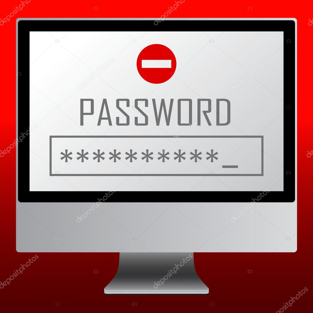 Vector illustration of single password icon