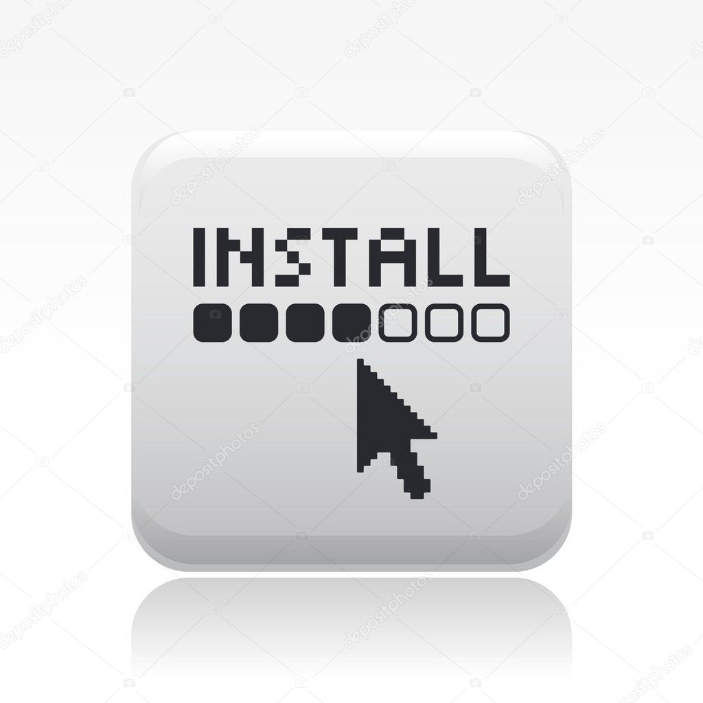 Vector illustration of single install icon