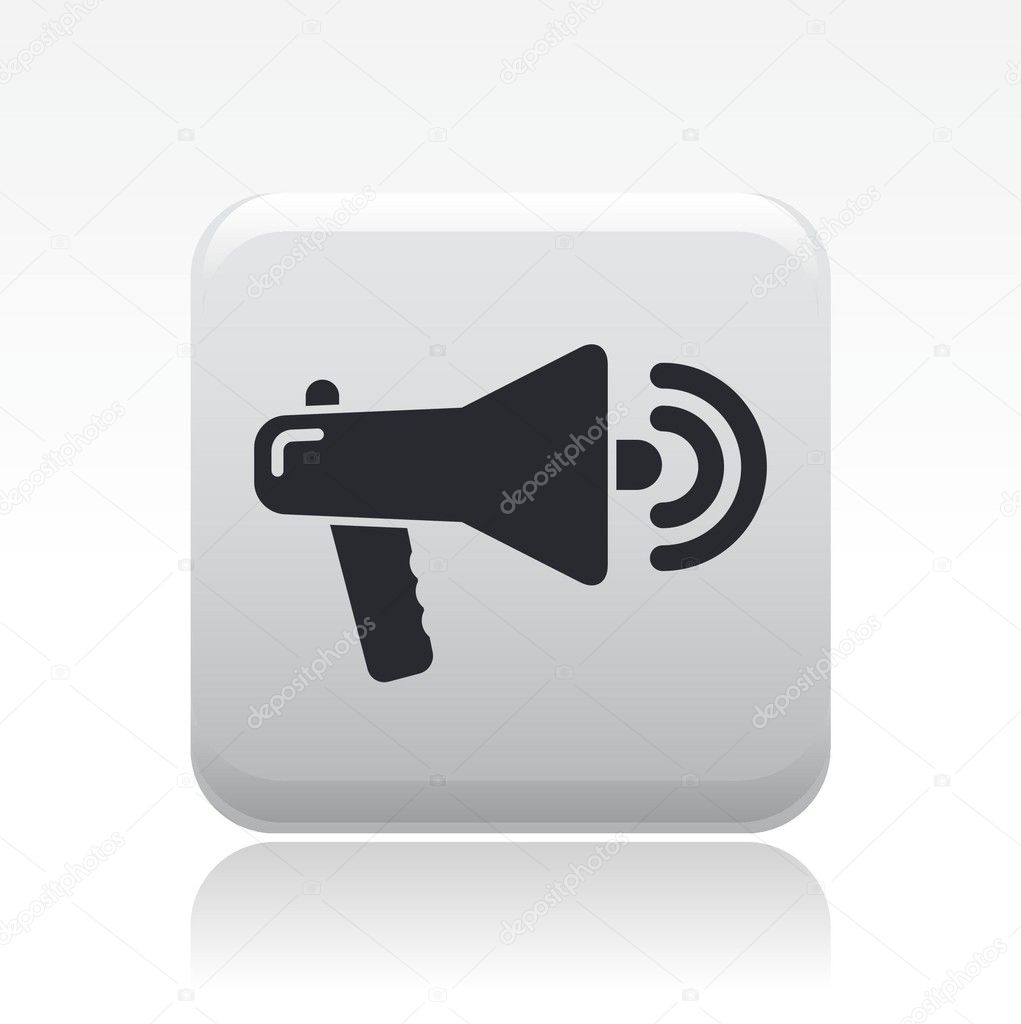 Vector illustration of single megaphone icon