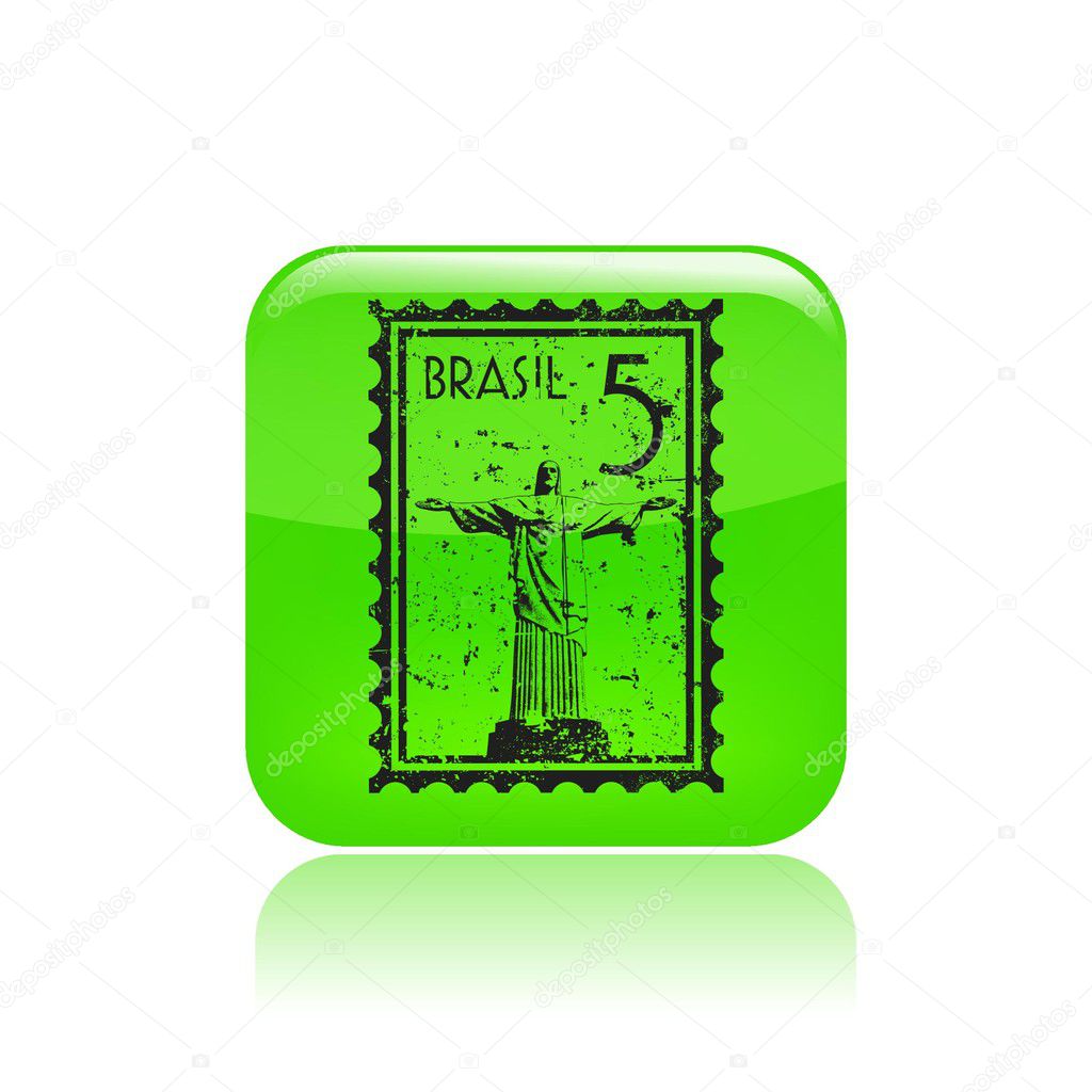 Vector illustration of single Brasil icon