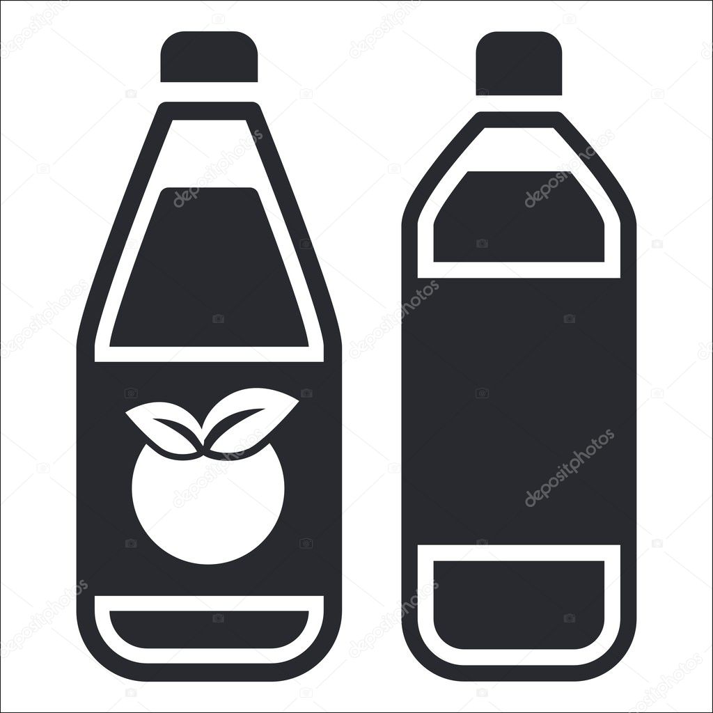 Ilustración vectorial de botella aislada icono — Vector de stock