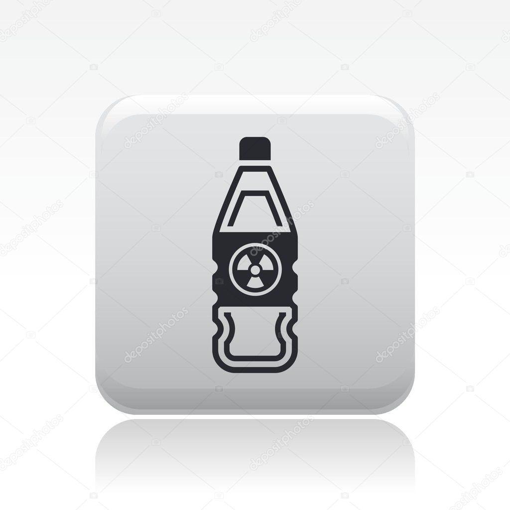 Vector illustration of single danger bottle icon