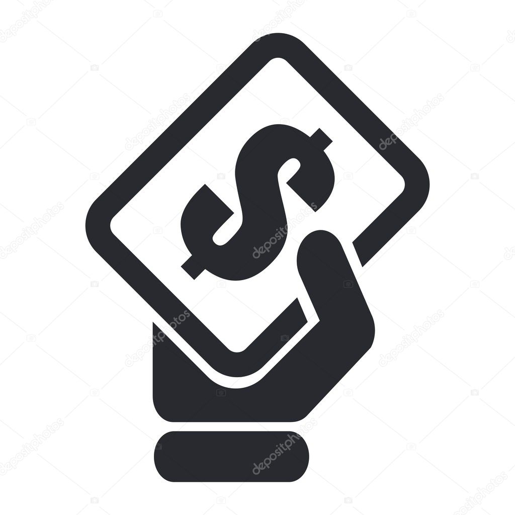 Vector illustration of isolated cash icon