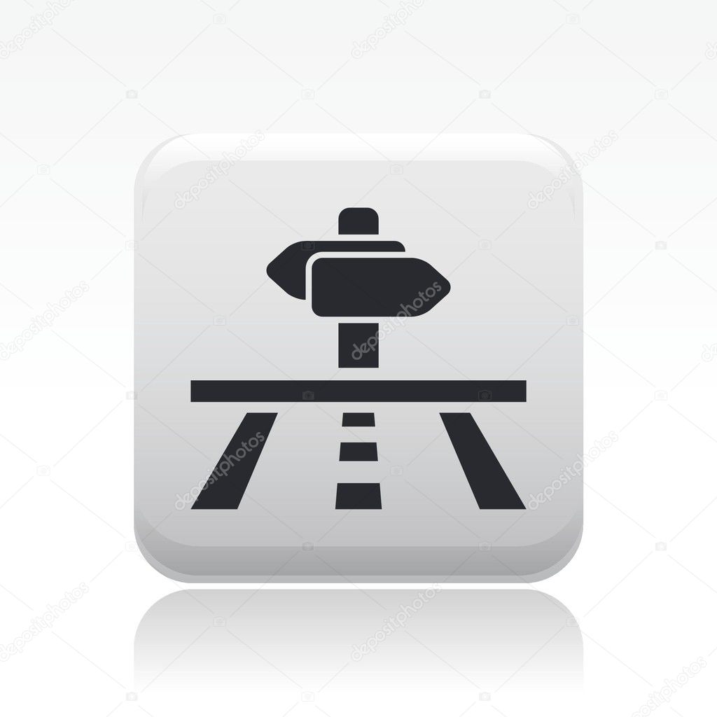 Vector illustration of single direction icon