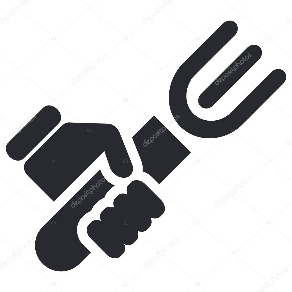 Vector illustration of single fork icon