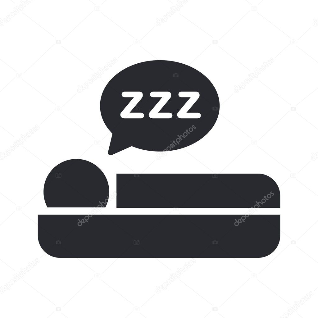 Vector illustration of single isolated sleeping icon