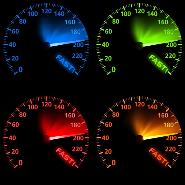 スピード メーターのセット — ストック写真