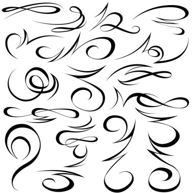 Calligraphic elements clipart