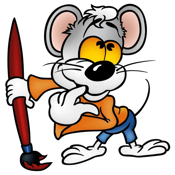 マウスの画家 — ストック写真