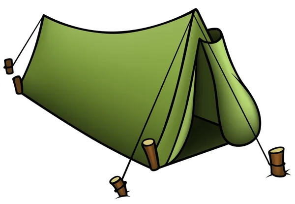 Namiot zielony — Zdjęcie stockowe