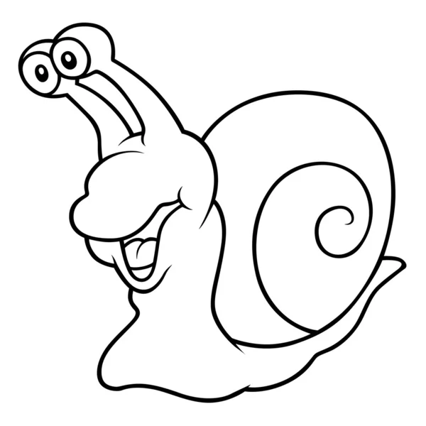微笑的蜗牛 — 图库照片