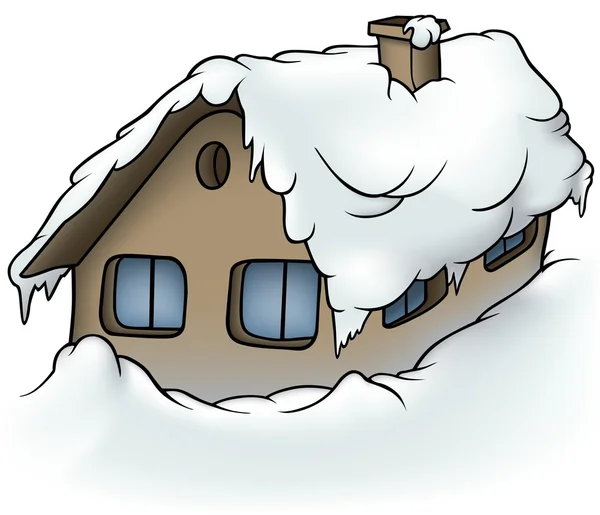 Snowy Cottage — Stock Photo, Image