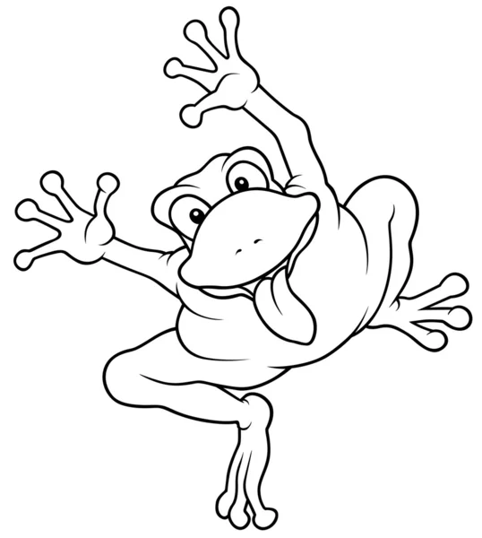 Счастливая лягушка — стоковое фото