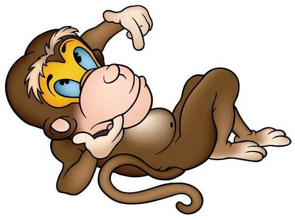 Laying Monkey — Stock Photo, Image