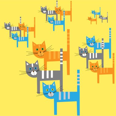 Carton cats clipart