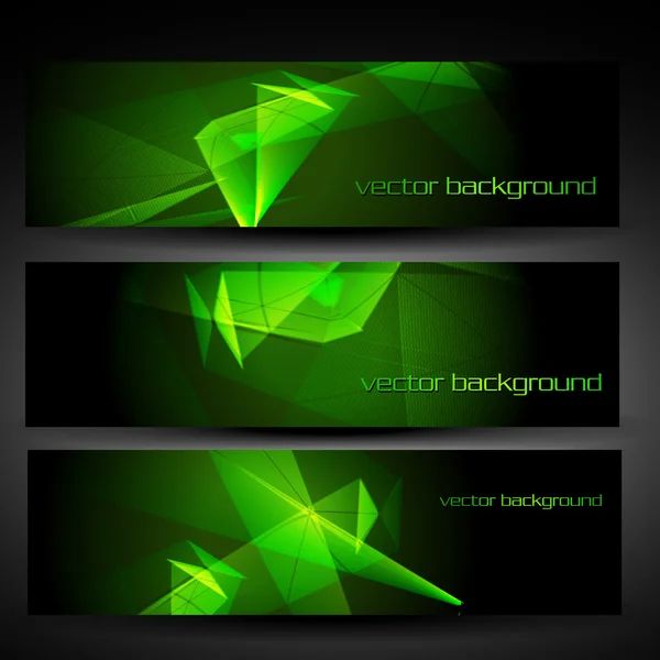 Vector green abstract banner — Stock Vector