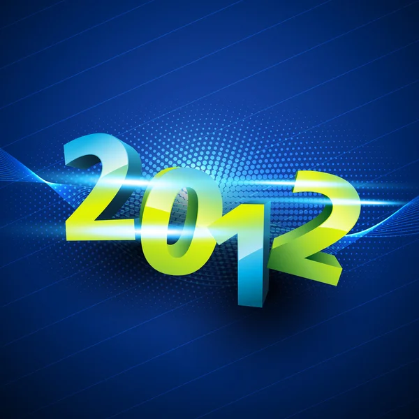 Синій колір щасливий новий рік — стоковий вектор