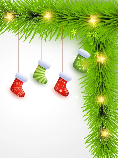 圣诞袜挂 — 图库矢量图片