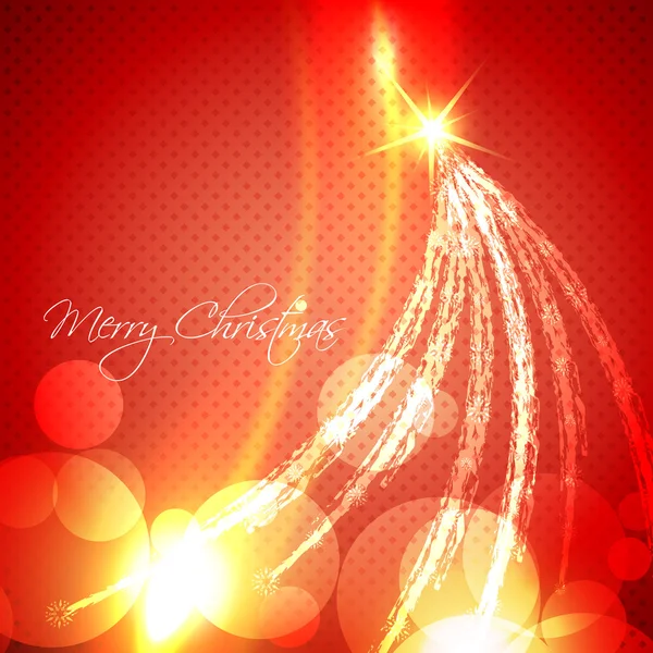 Glowing christmas tree — Stock Vector