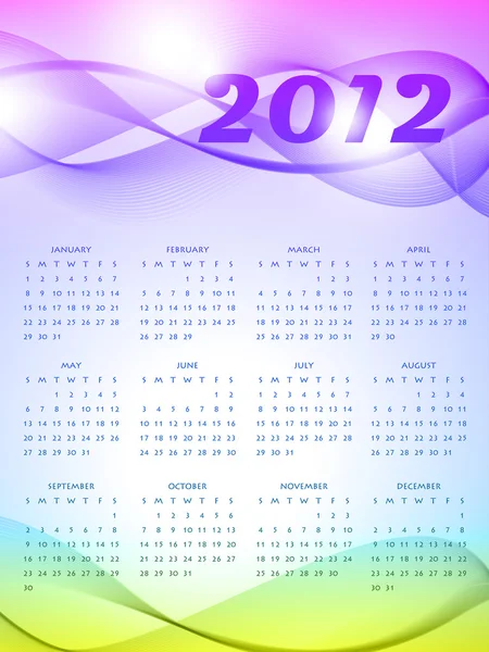 Färgglad kalender — Stock vektor