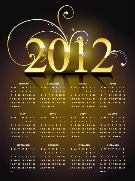 Календарь нового года — стоковый вектор