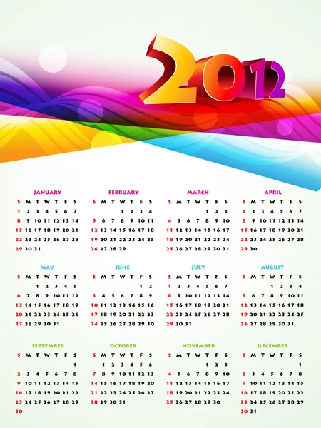 Nuovo anno calendario — Vettoriale Stock