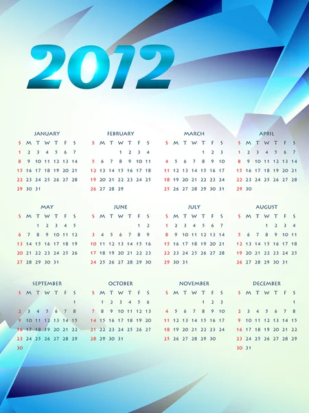Nya året kalender — Stock vektor