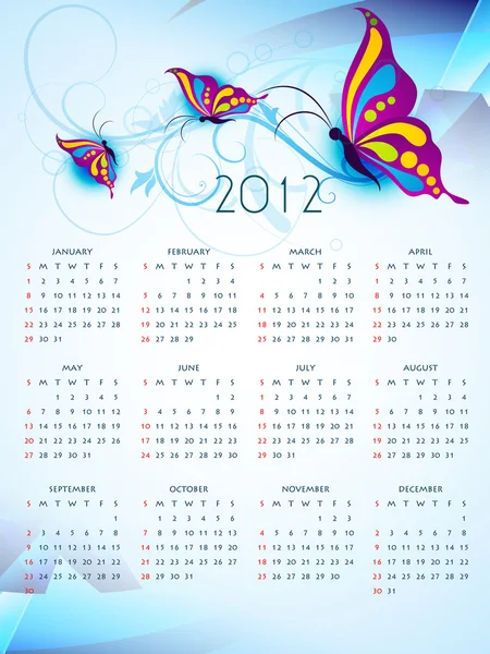 New year calender — Stock Vector