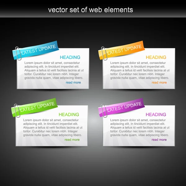Elementos Web — Archivo Imágenes Vectoriales