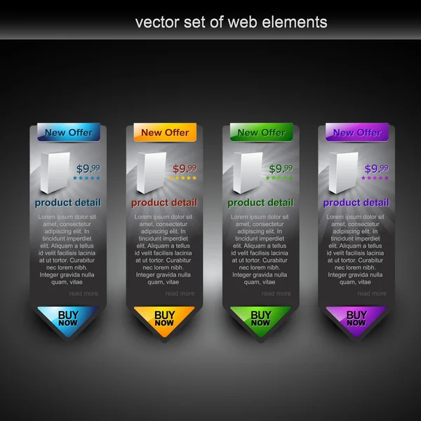 Visualizzazione del prodotto web — Vettoriale Stock