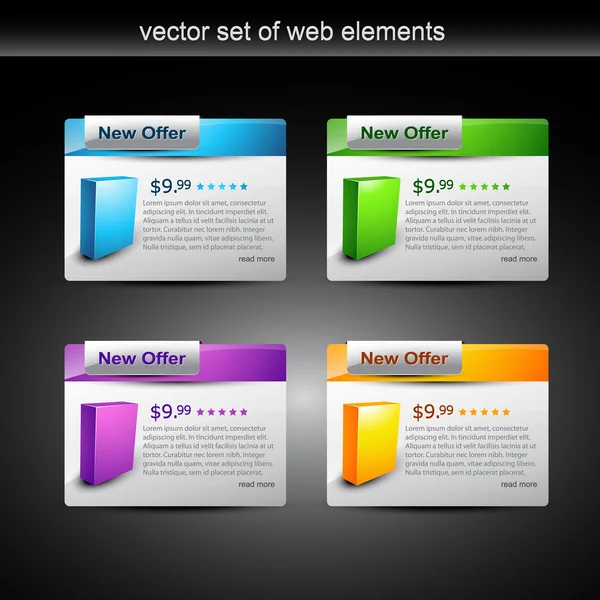 Web prodct display Vektorgrafik