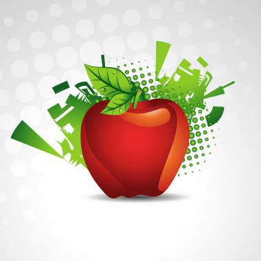 Vector apple background clipart