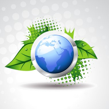 Blue vector earth clipart