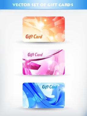 set of gift cards clipart