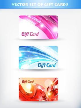 set of gift cards clipart