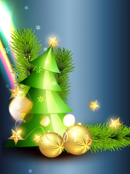 Bela árvore de Natal vetor —  Vetores de Stock