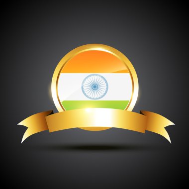 indian flag label clipart