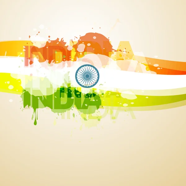 Indische Flagge im abstrakten Stil — Stockvektor