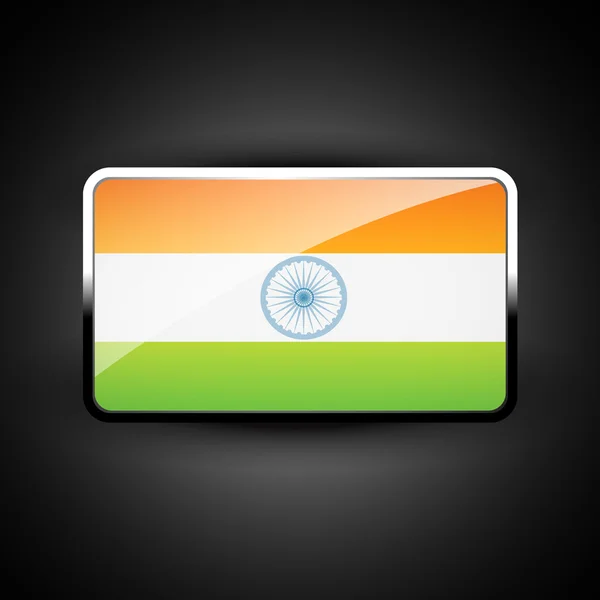 Ícone da bandeira indiana — Vetor de Stock