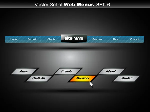 Webbmenyn — Stock vektor