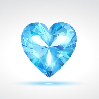 Mavi vektör Sevgililer günü kalp