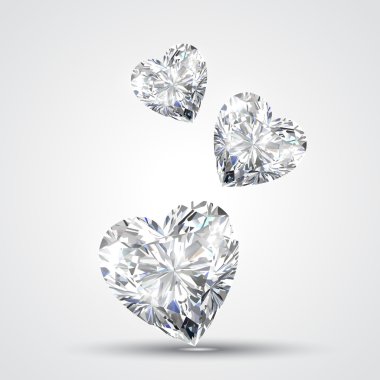 diamond shape heart clipart