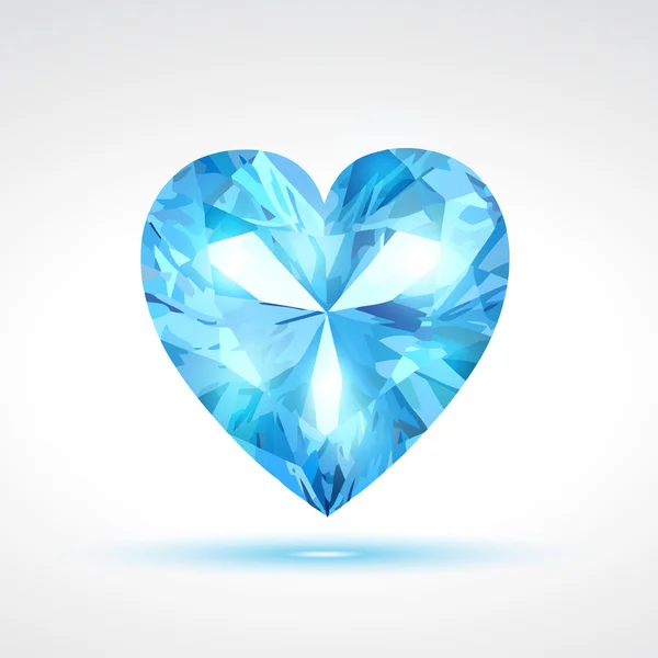 Blauwe vector valentine hart — Stockvector