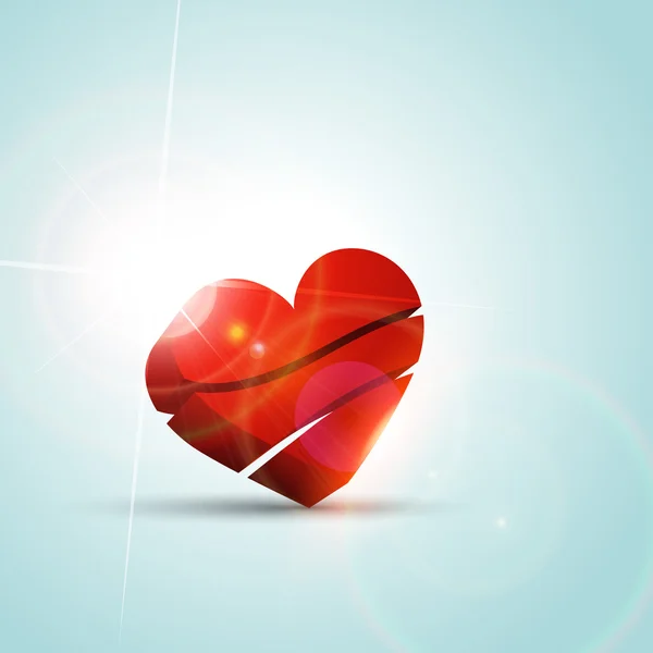 Valentin nap szív háttér — Stock Vector