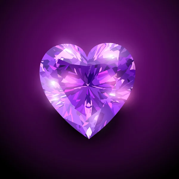 Gloowing diamond hart — Stockvector