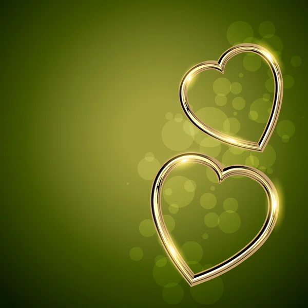Золотий форму серця — стоковий вектор