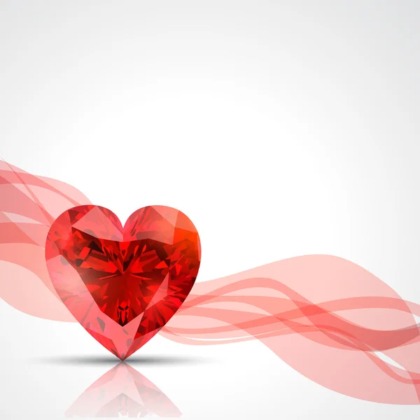 Vektorové červené srdce — Stockový vektor