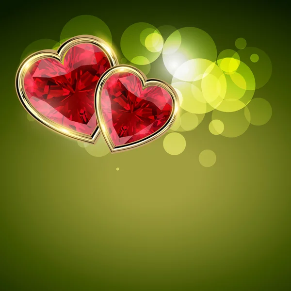 Hermoso corazón rojo — Vector de stock