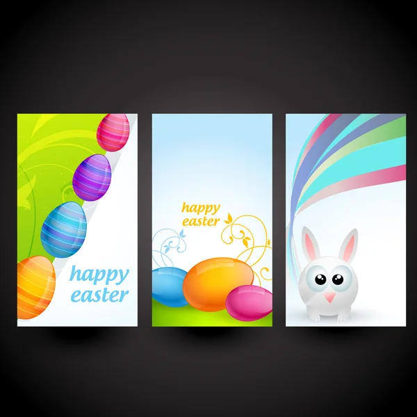 Colorful easter set of card — Stock Vector