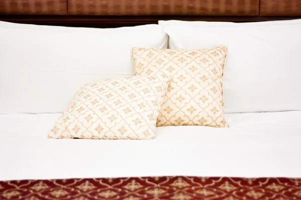 Pillows in Hotel bedroom — Stock Photo, Image